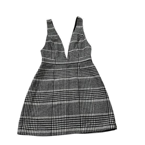 Forever 21 Multicolor Houndstooth Wool Blend Mini Dress Women's Size XS | 72-3-2 - Picture 3 of 8
